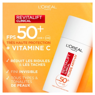 L'Oréal Paris Revitalift Clinical Fluide Anti-UV SPF50+ 50 ml