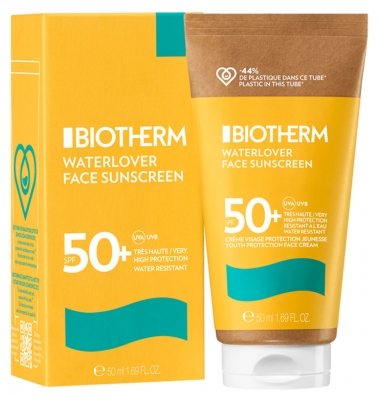 Biotherm Waterlover Gezicht Zonnebrandcrème Jeugdbescherming Gezichtscrème SPF50+ 50 ml