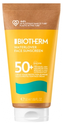 Biotherm Waterlover Gezicht Zonnebrandcrème Jeugdbescherming Gezichtscrème SPF50+ 50 ml