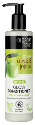 Organic Shop Dabīgais Stiprinošais un Spīdumu Piešķirošais Kondicionieris Olīva un Jojoba 280 ml