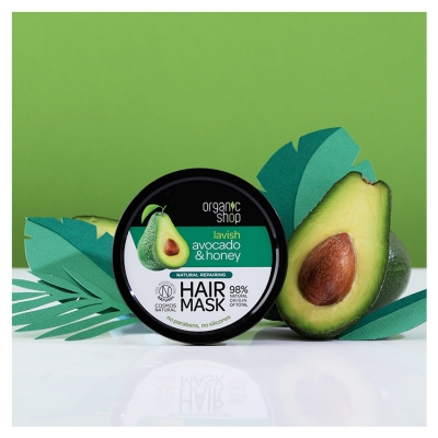 Organic Shop Máscara Capilar Natural Reparadora Abacate e Mel 250 ml