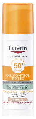 Eucerin Sun Ochranný gel-krém s tónovacím efektem Medium SPF50+ 50 ml