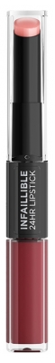 Ruj Duo L'Oréal Paris Infaillible 24H 5,6 ml - Tentă: 502 Ro?u pentru a r?mâne