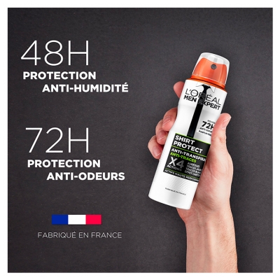 L'Oréal Paris Men Expert Shirt Protect Déodorant Anti-Transpirant Anti-Traces 72H 150 ml