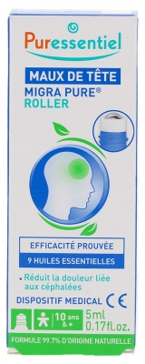 Puressentiel Maux de Tête Roller aux 9 Huiles Essentielles 5 ml
