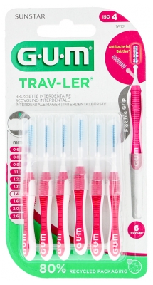 Trav-Ler 6 Cepillos Interdentales Reutilizables - Tamaño: 1612 : 1,4 mm