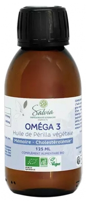 Salvia Nutrition Huile de Périlla Végétale Oméga 3 Bio 125 ml