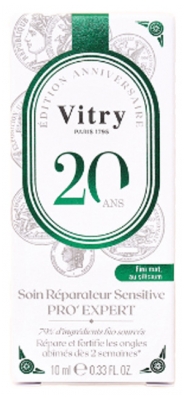 Vitry Cura Delle Unghie Sensitive Pro'Expert Trattamento Riparatore con Silicium Matte Finish 10 ml