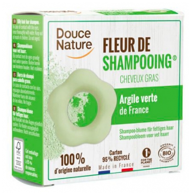 Douce Nature Champú Flores Arcilla Verde Bio Cabello Graso 85 g