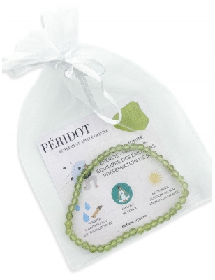 Natura Square Facetgeslepen Peridot Armband