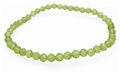 Natura Square Facetgeslepen Peridot Armband