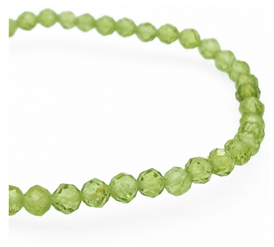 Natura Square Facetteret Peridot Armbånd