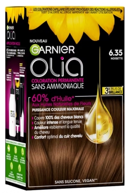 Garnier Olia Tinta Permanente Senza Ammoniaca 120 g - Colorare: 6.35 Nocciola