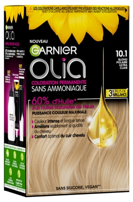 Garnier Olia Coloration Permanente Sans Ammoniaque 120 g - Coloration : 10.1 Blond Polaire Ultra Clair