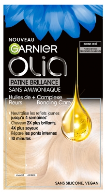 Garnier Olia Blizgesio Palaikymo Pusiau Permanentiniai Dažai Be Amoniako 174 ml - Spalva: Vaivorykštin? blondin?