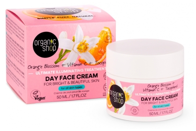 Organic Shop Denní krém pro zářivost s květem pomerančovníku 50 ml