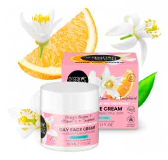 Organic Shop Dnevna krema za sijaj cvet pomaranča 50 ml