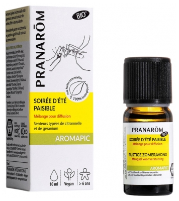 Pranarôm Aromapic Soirée d'Eté Paisible Mélange pour Diffusion Bio 10 ml
