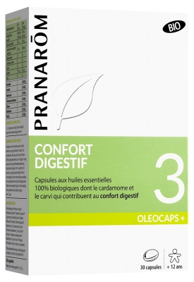 Pranarôm Oléocaps + 3 Confort Digestif Bio 30 Capsule