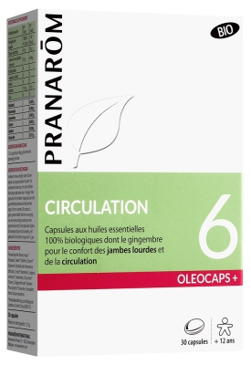 Pranarôm Oléocaps+ 6 Circulation Bio 30 Capsules