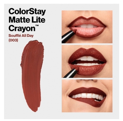 Revlon Maquillage Rouge à Lèvres Colorstay Matte Lite Crayon N°003 Souffle All Day Revlon