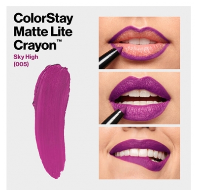 Revlon Maquillage Rouge à Lèvres Colorstay Matte Lite Crayon N°005 Sky High Revlon