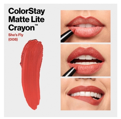 Revlon Maquillage Rouge à Lèvres Colorstay Matte Lite Crayon N°008 Shes Fly Revlon