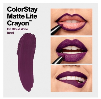 Revlon Maquillage Rouge à Lèvres Colorstay Matte Lite Crayon N°012 On Cloud Wine Revlon