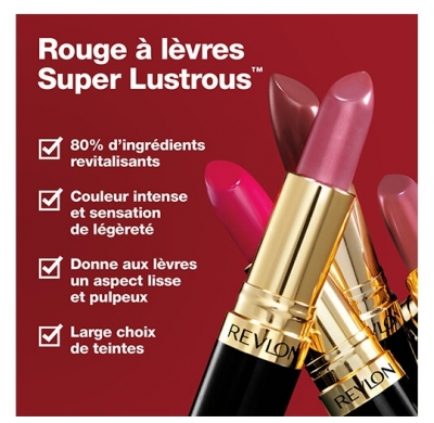 Revlon Maquillage Rouge à Lèvres Super Lustrous N°805 Candied Rose Revlon
