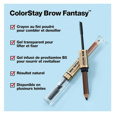 Revlon Maquillage Crayon & Gel Sourcils Colorstay Brow Fantasy N°102 Soft Brown Revlon
