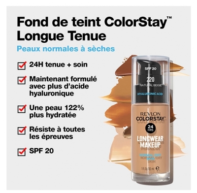 Revlon Maquillage Fond de Teint Colorstay Peaux Normales à Sèches N°250 Fresh Beige Revlon