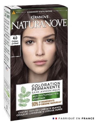 Kéranove Naturanove Coloration sans ammoniaque 4.0 Châtain Profond