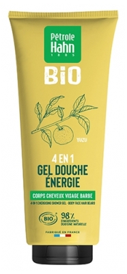 Pétrole Hahn BIO - Gel Douche 4en1 Yuzu Énergie - Corps, cheveux, visage et barbe - 250 ml