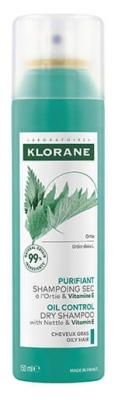 Klorane Shampoo Secco Purificante All'ortica e Vitamina E 150ml