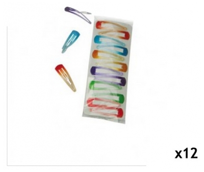 Mezzo Flerfärgade Paljettklämmor x12