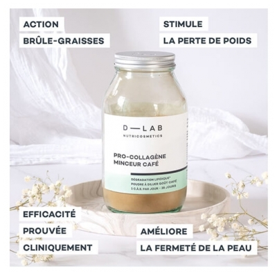 D-Lab Nutricosmetics Compléments Alimentaires Pro-Collagène Minceur Café D-Lab Nutricosmetics 1 mois