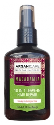 Arganicare Spray Reparador 10 en 1 Para Cabello Seco y Dañado de Macadamia