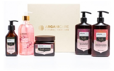 Arganicare Seidenprotein-Glanz-Routine-Set