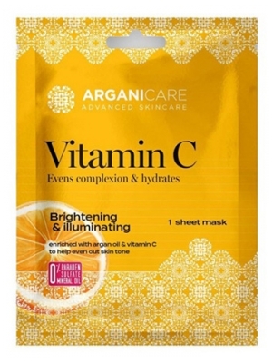 Arganicare Šviečiamoji Vitaminą C Kaukė-Lakštas