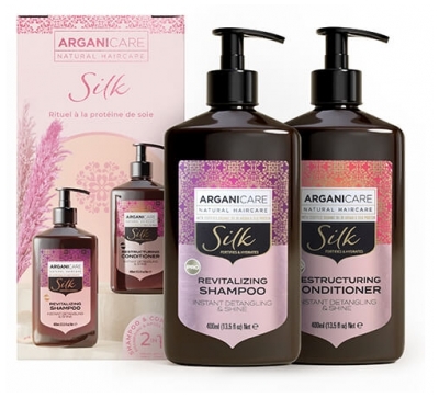 Arganicare Silottava & Kiiltoa Antava Duo-lahjapakkaus Silkki-proteiinilla