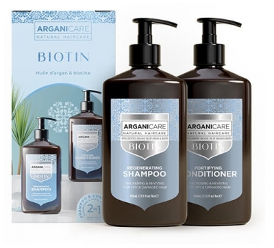 Arganicare Coffret Duo Fortifiant & Réparateur Biotine