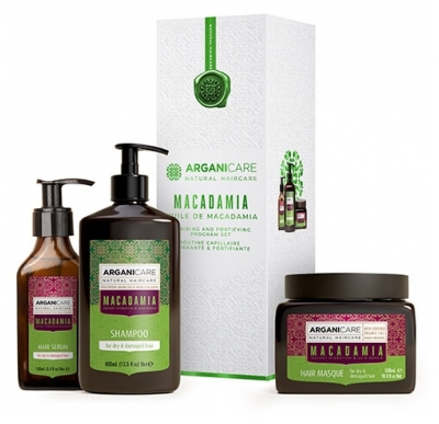 Arganicare Macadamia Kosteuttava Trio -lahjapakkaus