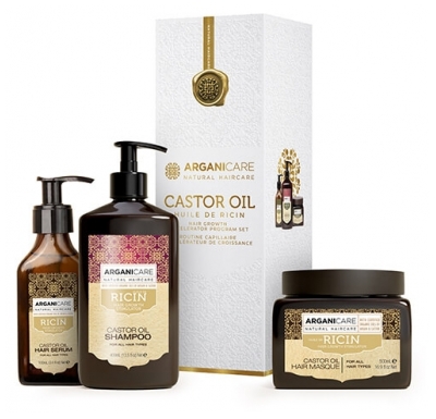 Conjunto Trio Acelerador de Crescimento Rícino Arganicare