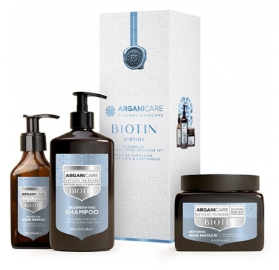 Arganicare Stiprinamasis ir Atstatomasis Biotino Trio Rinkinys