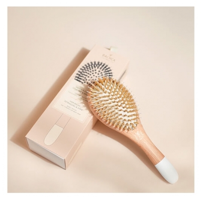 Bachca Brosse en Bois Sanglier Nylon Grand Modèle