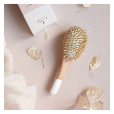 Bachca Brosse en Bois Sanglier Nylon Petit Modèle