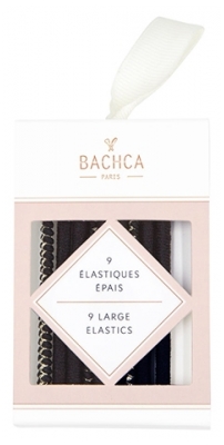 Bachca Dicke Haargummis Schwarz und Lurex Bachca x9