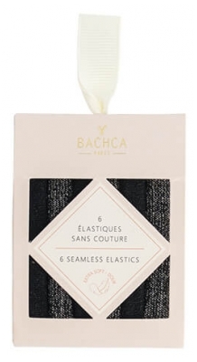 Bachca Nahtlose Elastische Bänder Schwarz & Lurex x6