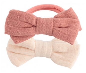 Bachca Lot 2 Elastiques Noeud Gaze de Coton