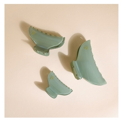 Bachca Pince Croco Opaline Vert d'Eau Grand Modèle